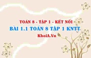 Bài 1.1 SGK Toán 8 tập 1 Kết nối tri thức